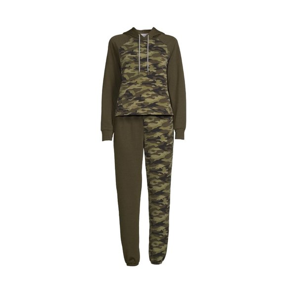 NWT No Boundaries Camo Print Hoodie and Joggers, 2-Piece Active Set SZ Small - Picture 6 of 6